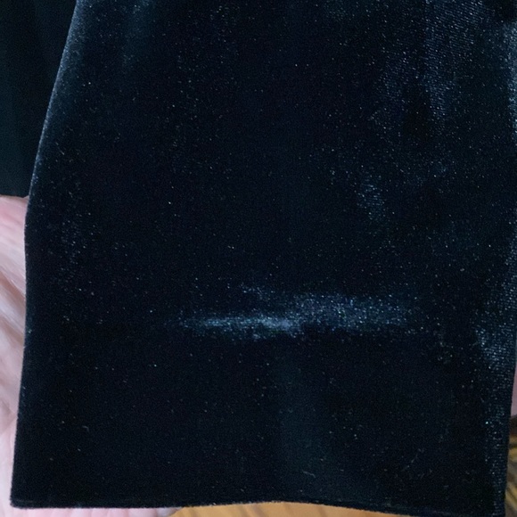 David Warren blk velvet dress w/rhinestone buckle- Size Medium - Picture 6 of 11